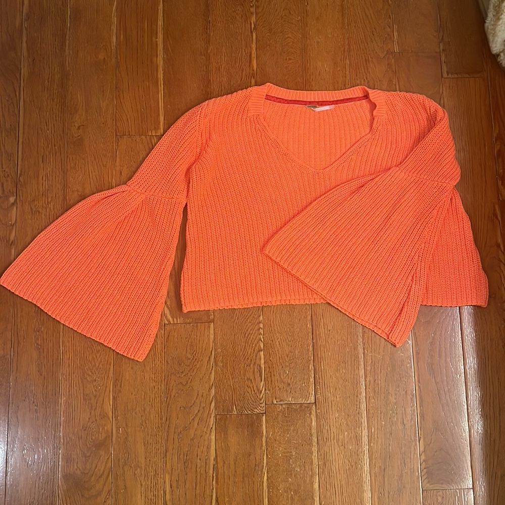 Cropped Bell Sleeve Free People Sweater